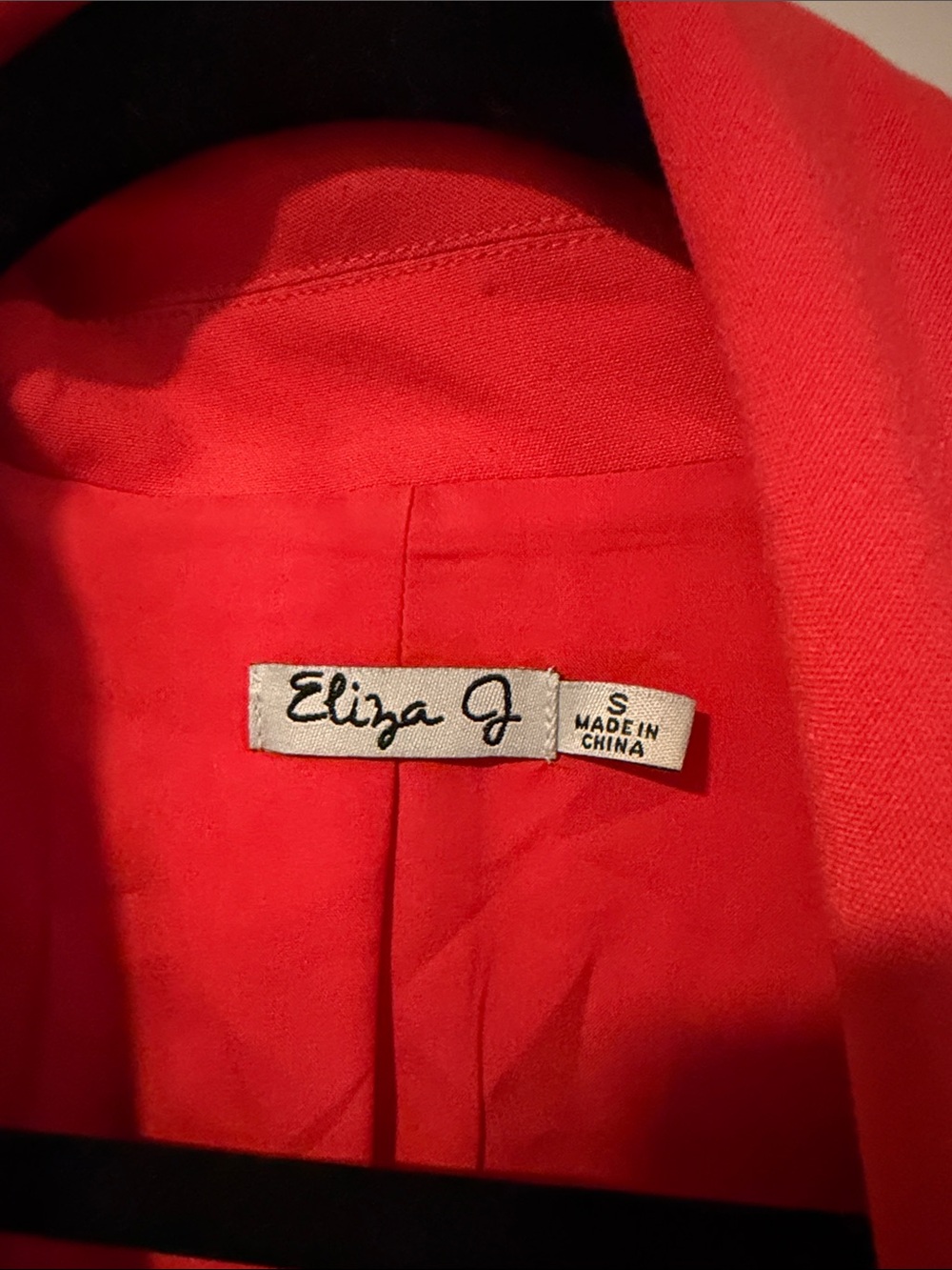 Red Open-Front Women's Blazer Jacket - Picture 2 of 2